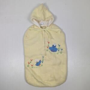 Vintage Nod-Togs Sleep Sack Yellow Fuzzy Bird Hooded Baby